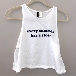 H&M Divided - “Every summer..” Cropped Tank